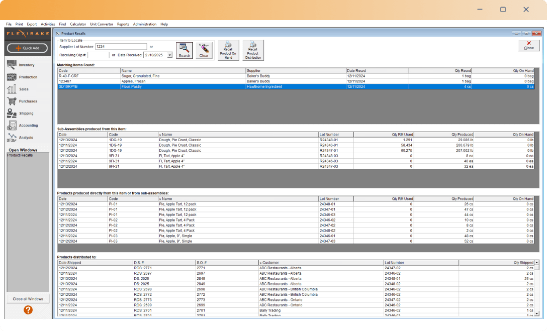 food safety traceability system